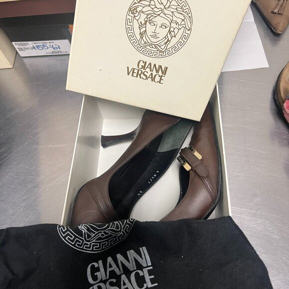 Gianna Versace Brown High Heel Size 9.5 - Picture 2 of 10